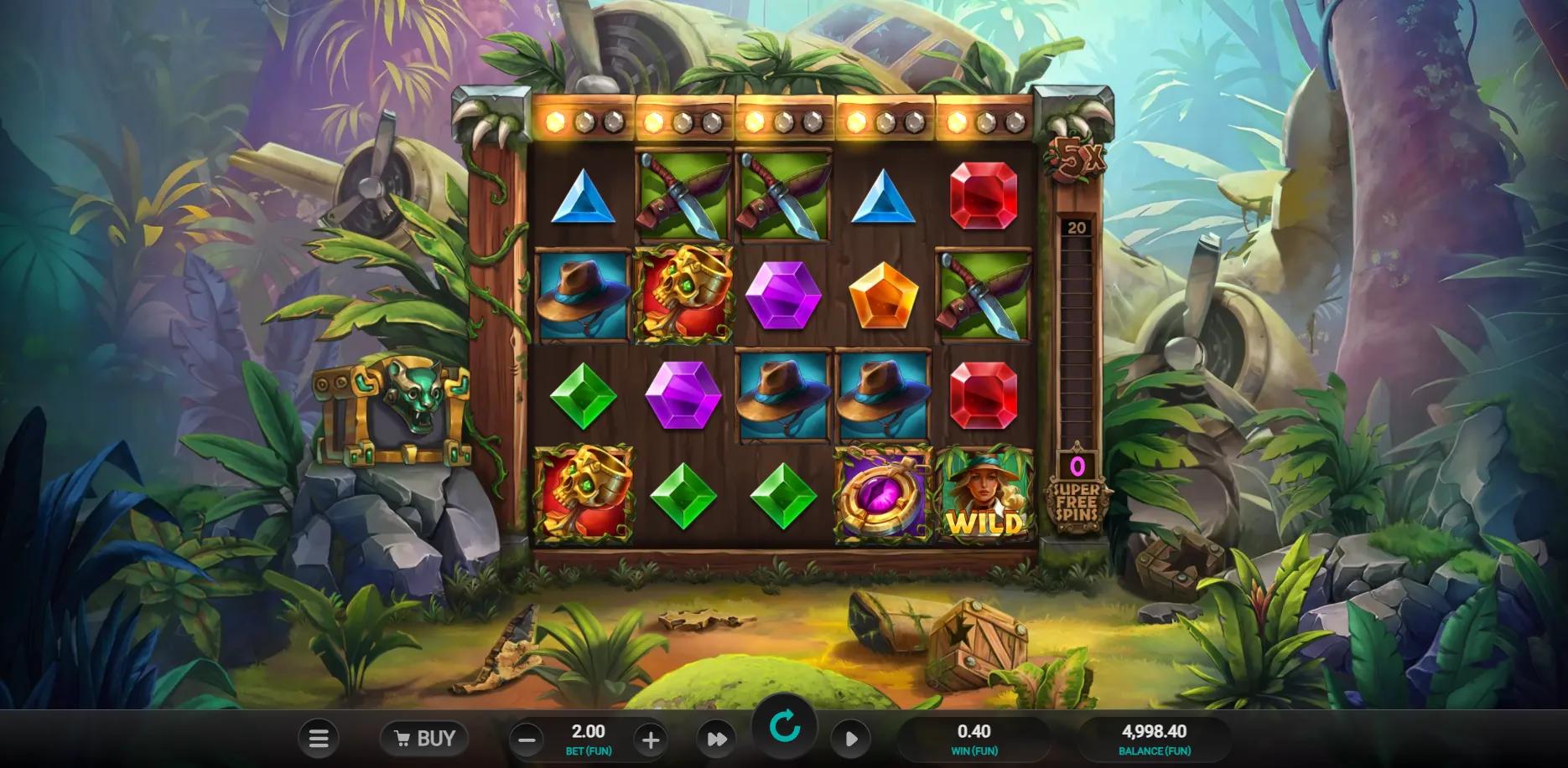 Jungle Relic Dream Drop slot gameplay screenshot