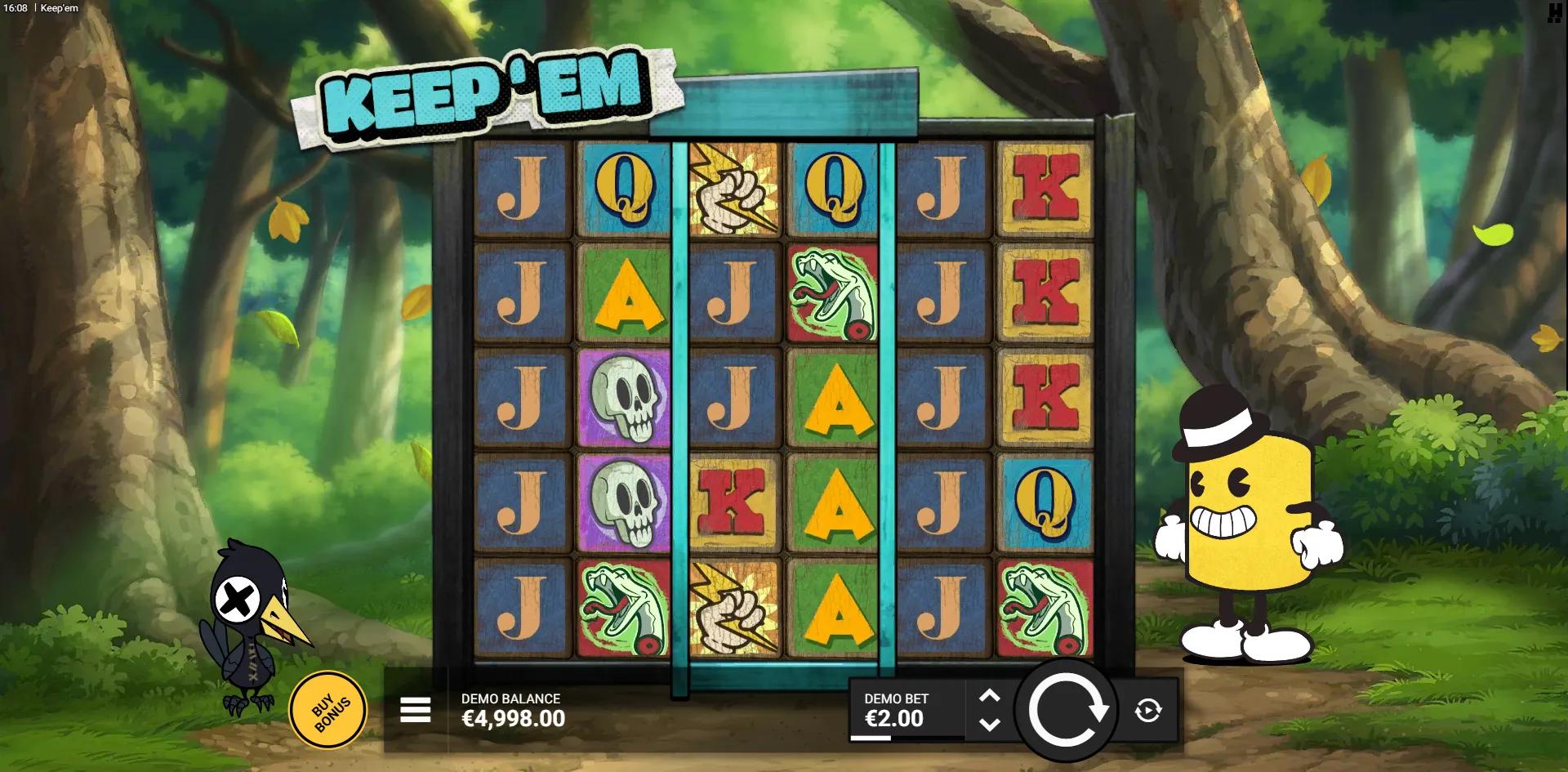 Keep 'Em slot gameplay screenshot