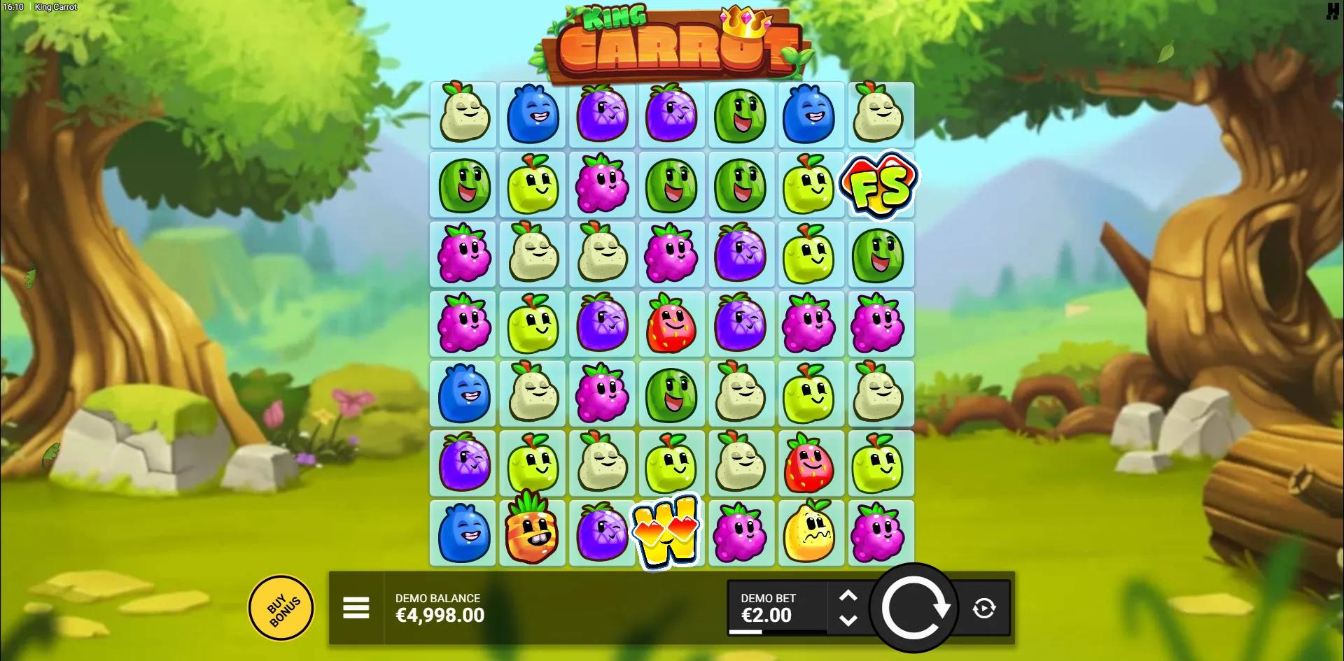 King Carrot slot gameplay screenshot