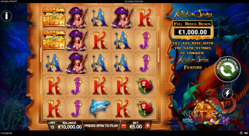 Kraken Spins gameplay screenshot