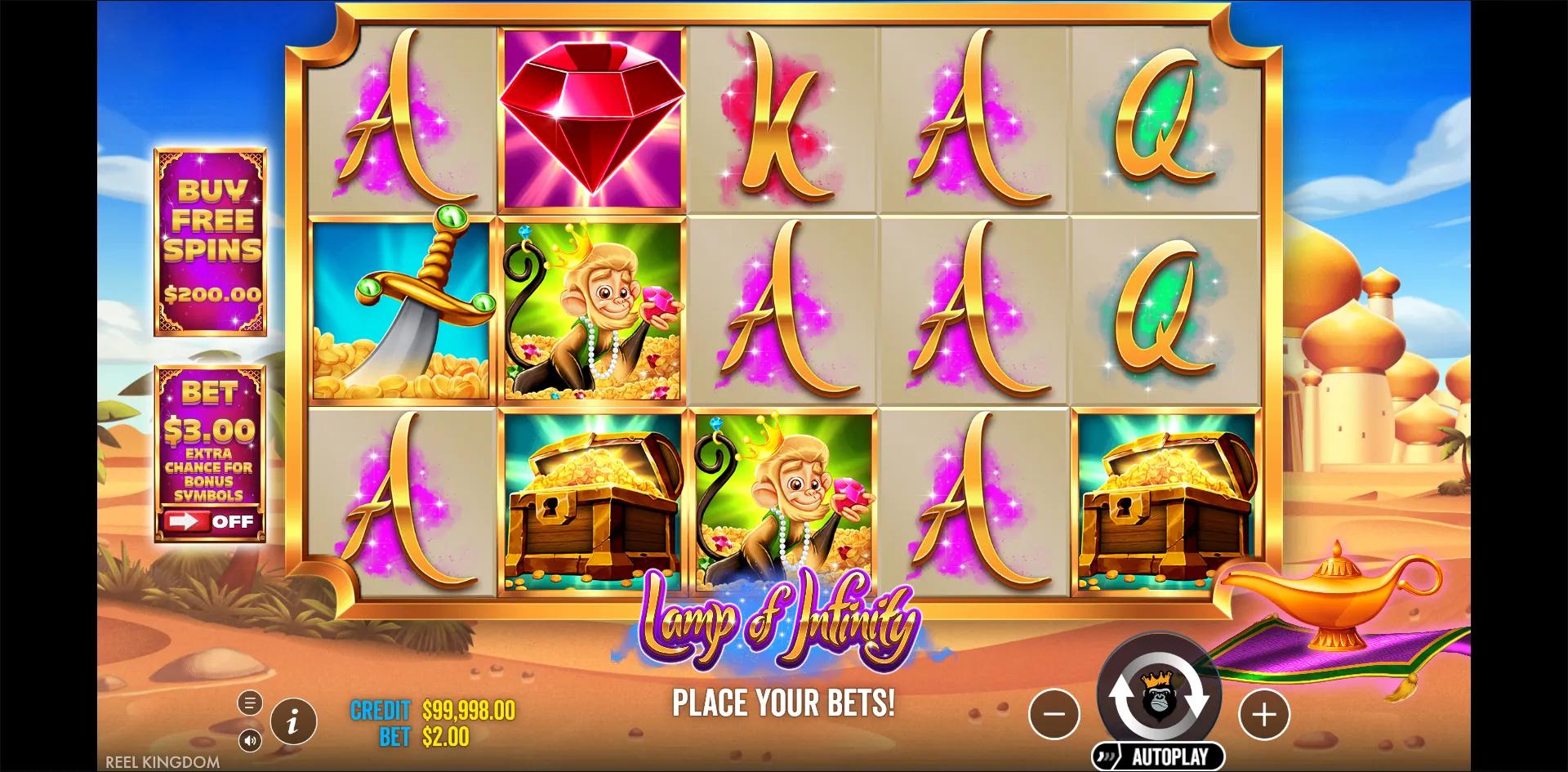 Lamp Of Infinity slot gameplay screenshot