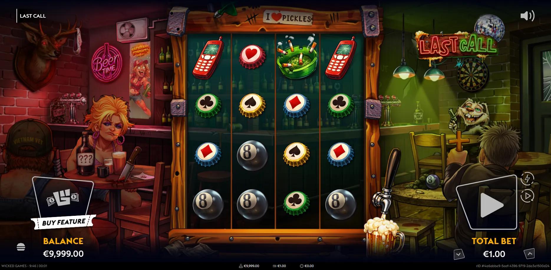 Last Call slot gameplay screenshot