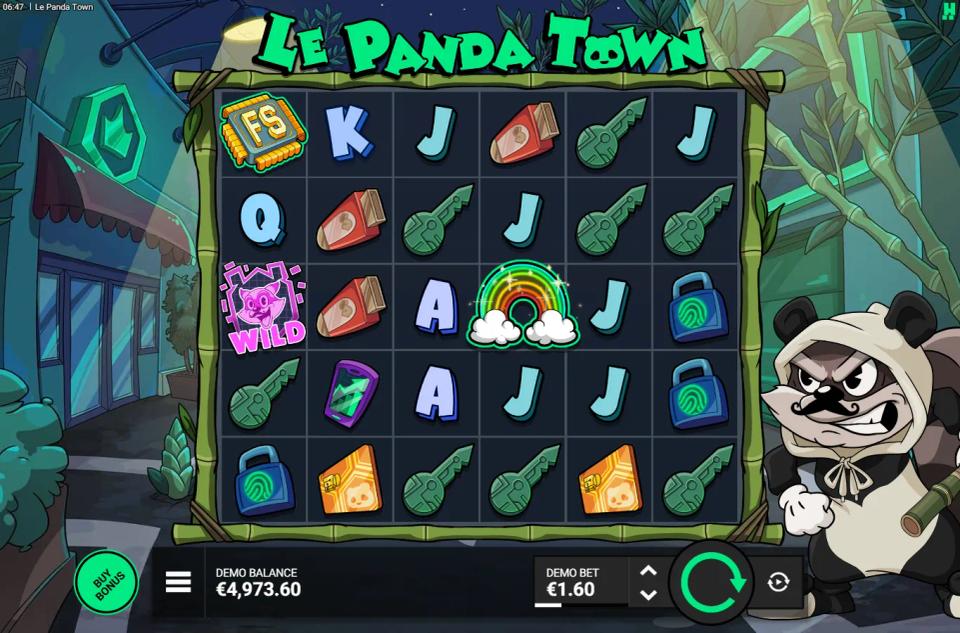 A Rainbow symbol on the Le Panda Town grid with no marked squares behind it to activate