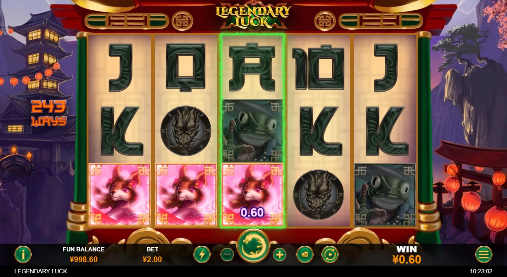 Legendary Luck slot gameplay screenshot