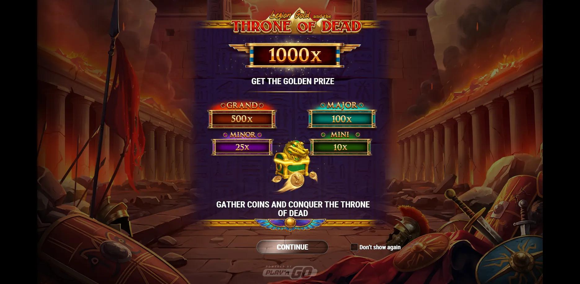 Legion Gold and the Throne of Dead slot gameplay screenshot