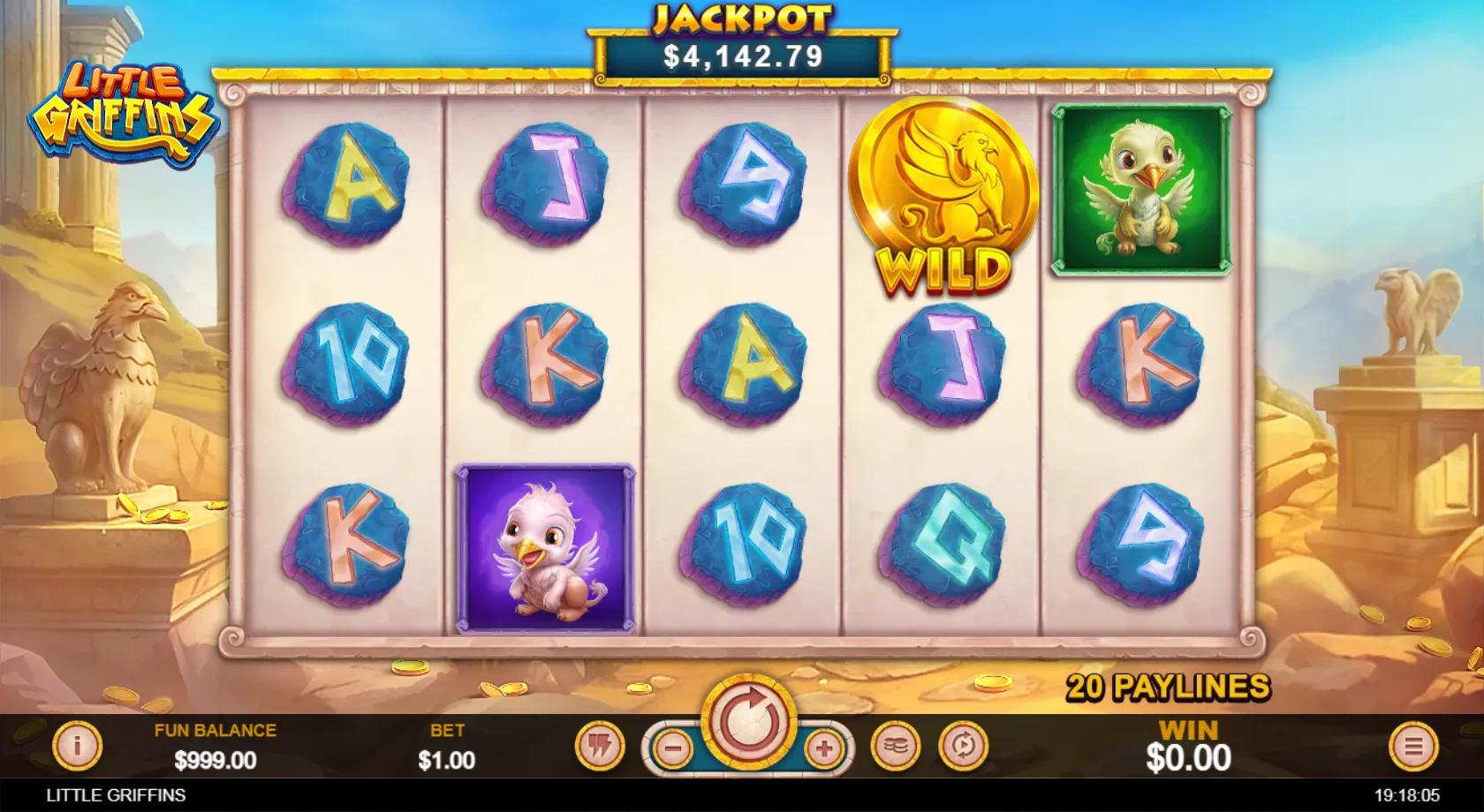 Little Griffins slot gameplay screenshot