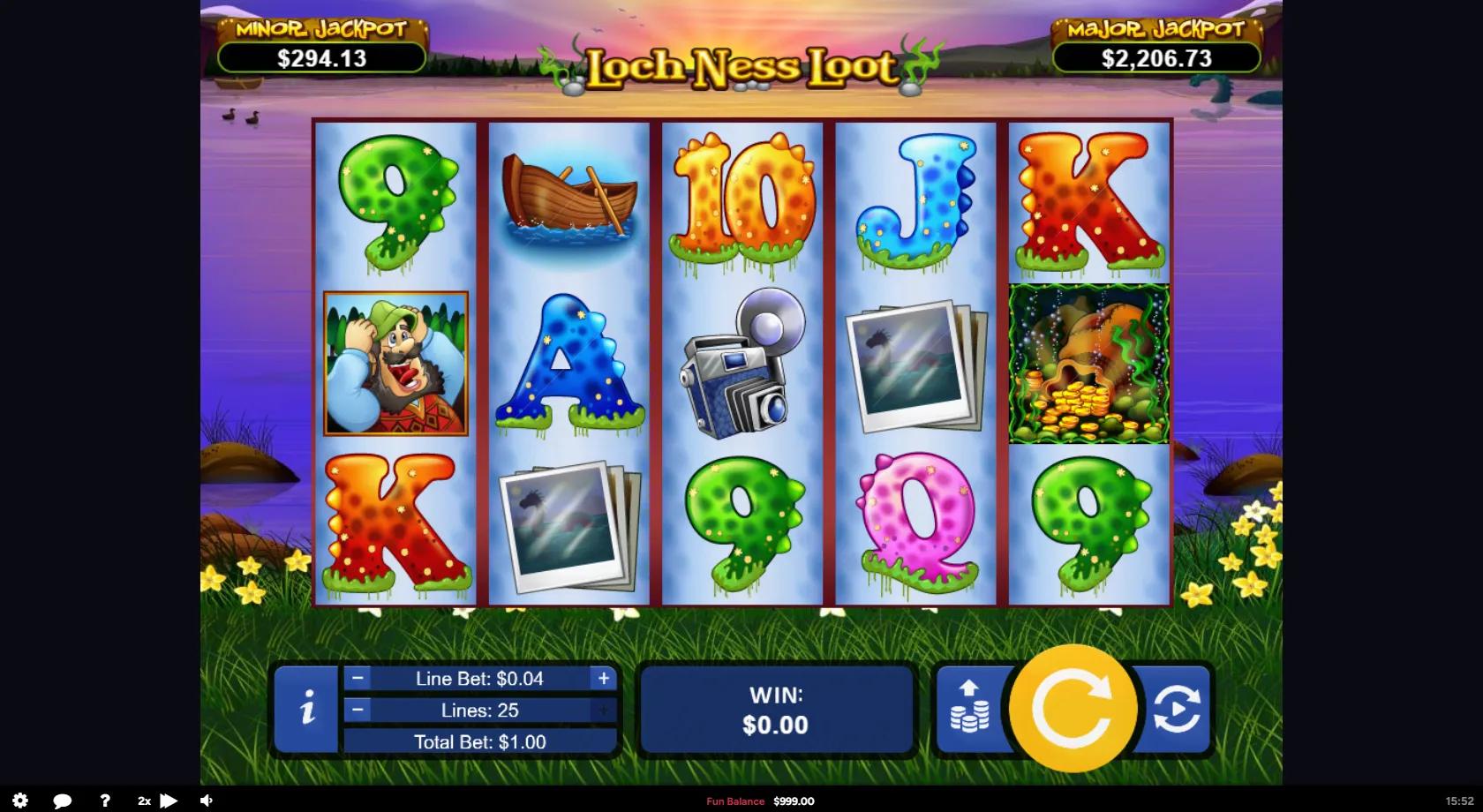 Loch Ness Loot slot gameplay screenshot