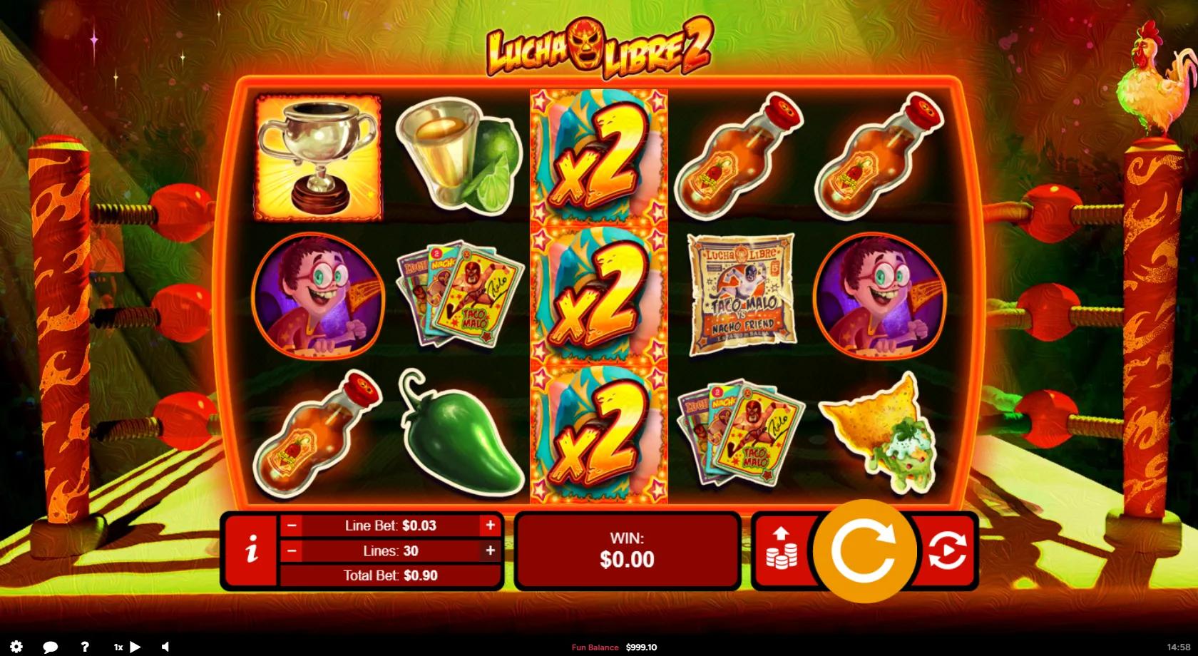 Lucha Libre 2 slot gameplay screenshot