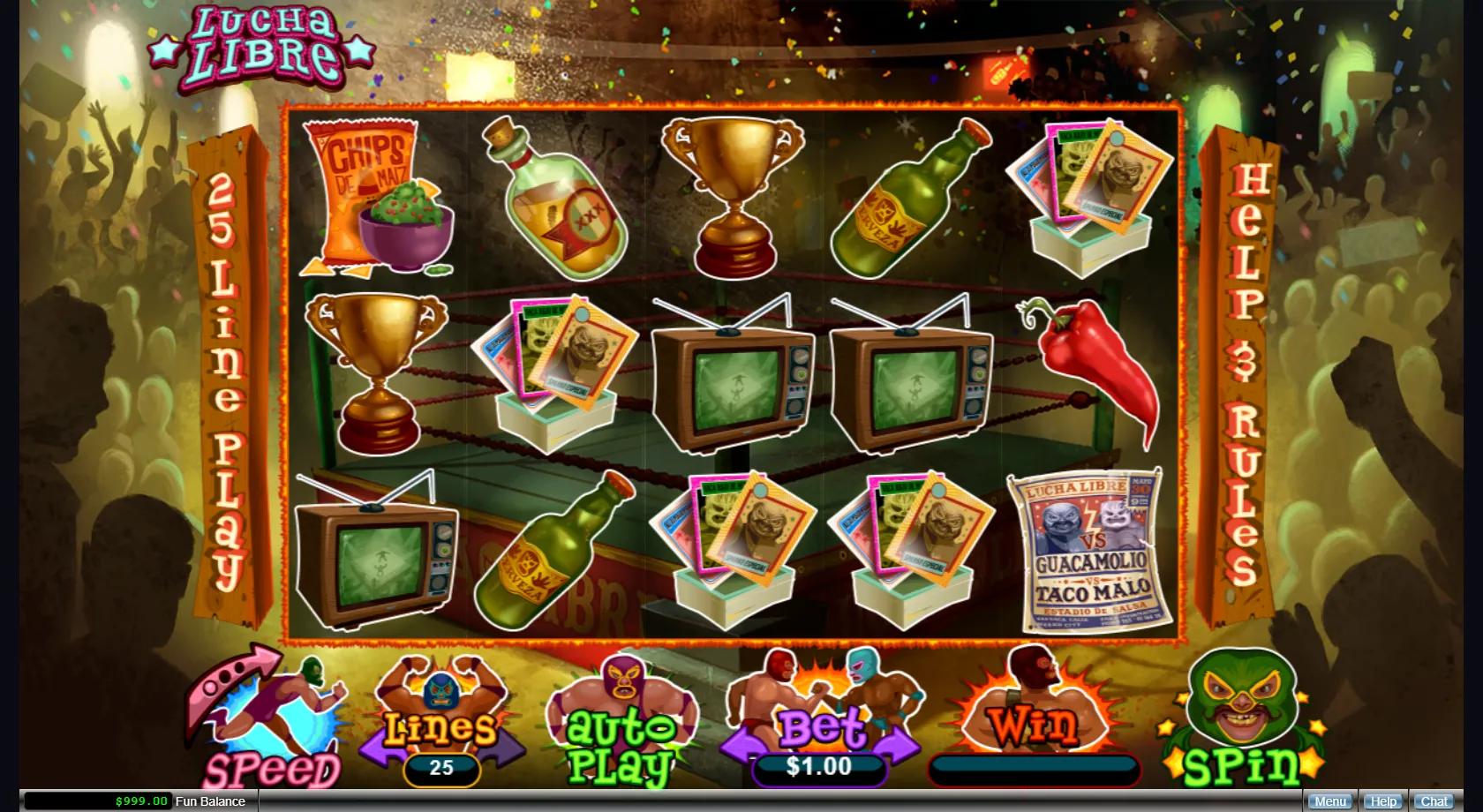 Lucha Libre slot gameplay screenshot