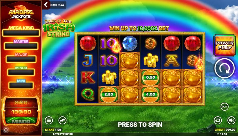 Luck O' The Irish Strike Rapid Fire Jackpots gameplay screenshot