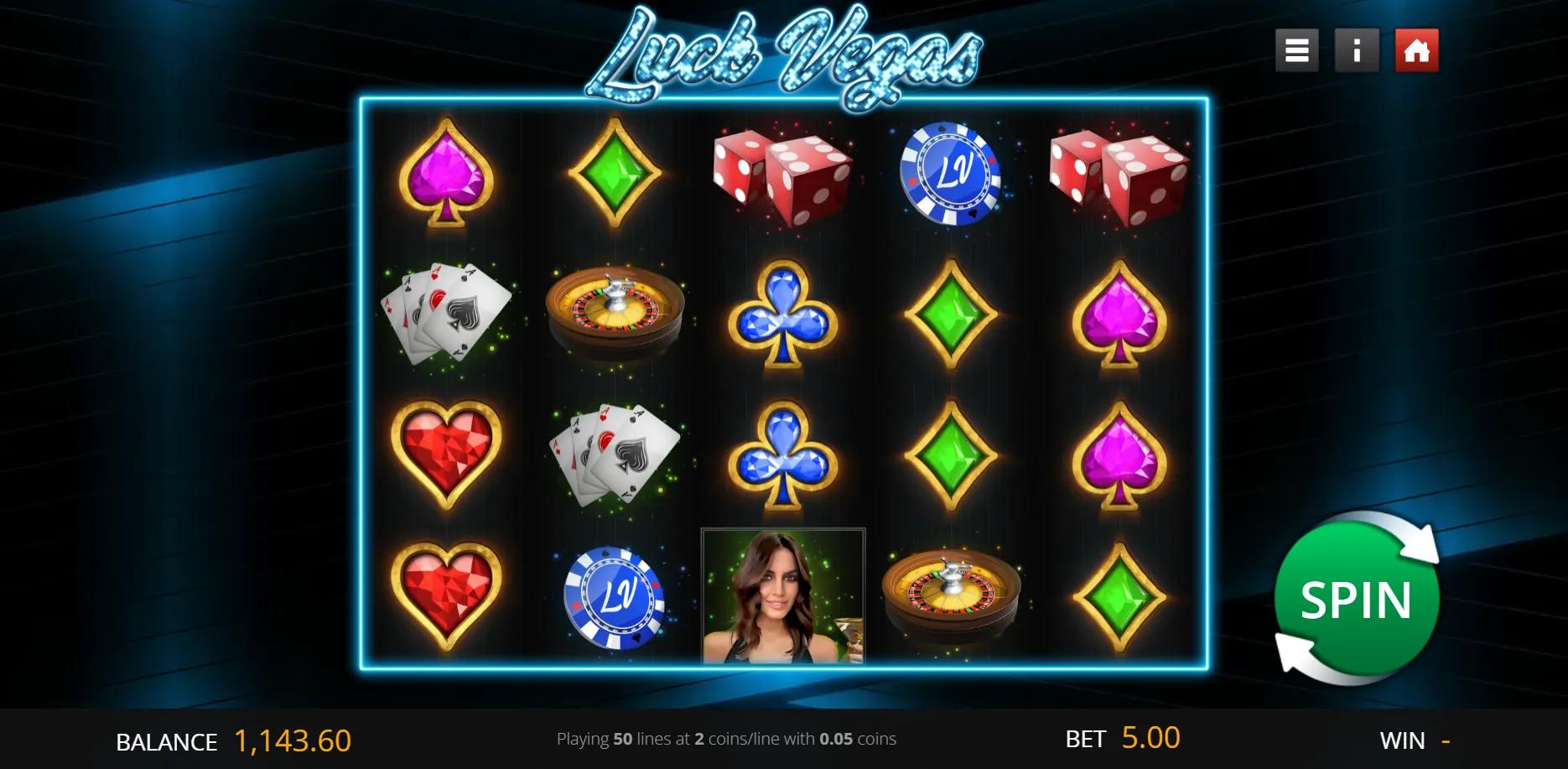 Luck Vegas slot gameplay screenshot