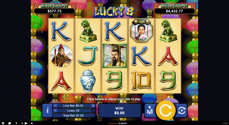 Lucky 8 gameplay screenshot