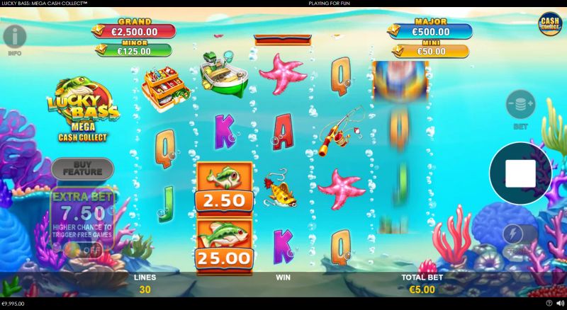 Lucky Bass: Mega Cash Collect gameplay screenshot