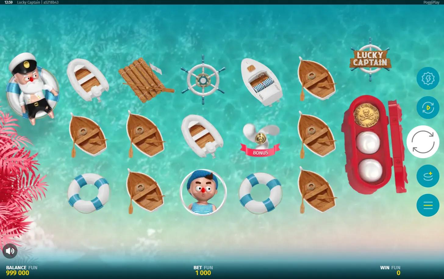 Lucky Captain slot gameplay screenshot