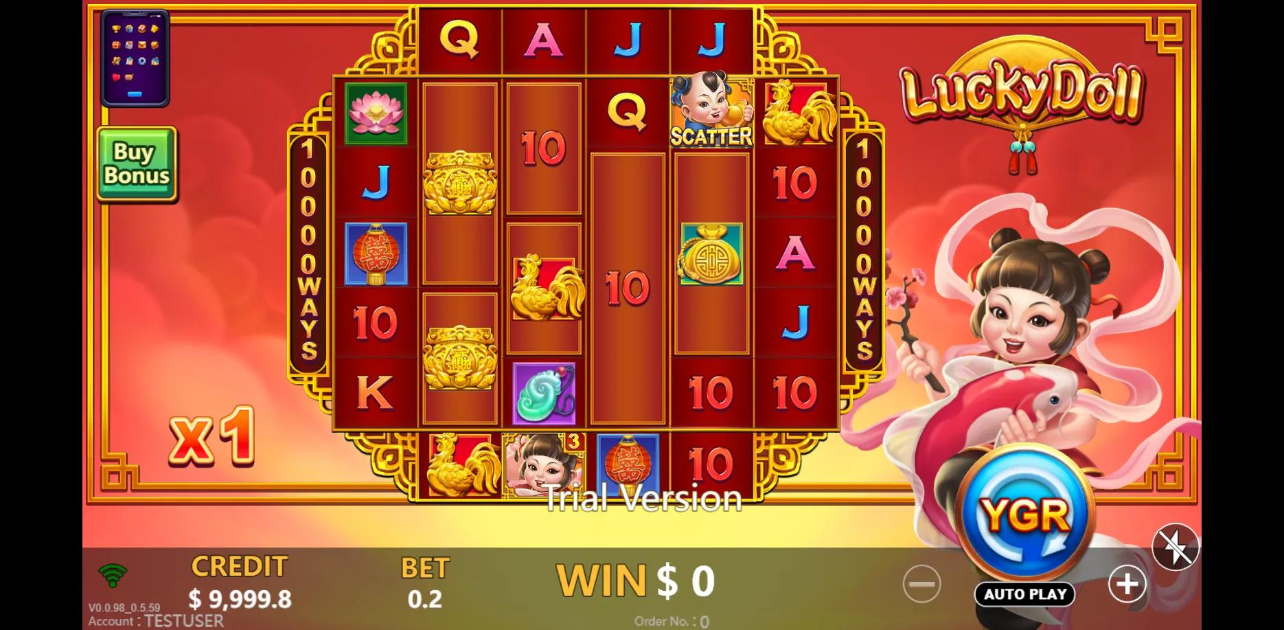 Lucky Doll slot gameplay screenshot