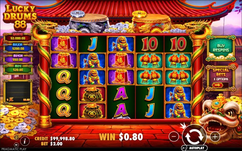 Lucky Drums 88 gameplay screenshot