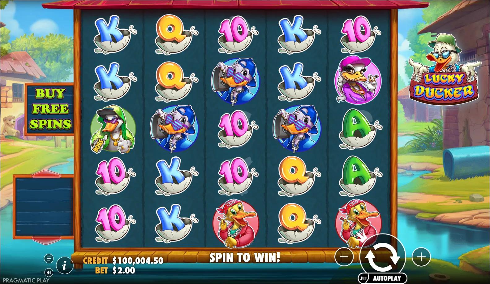 Lucky Ducker by Pragmatic Play with Buy Bonus on Animals-themed reels
