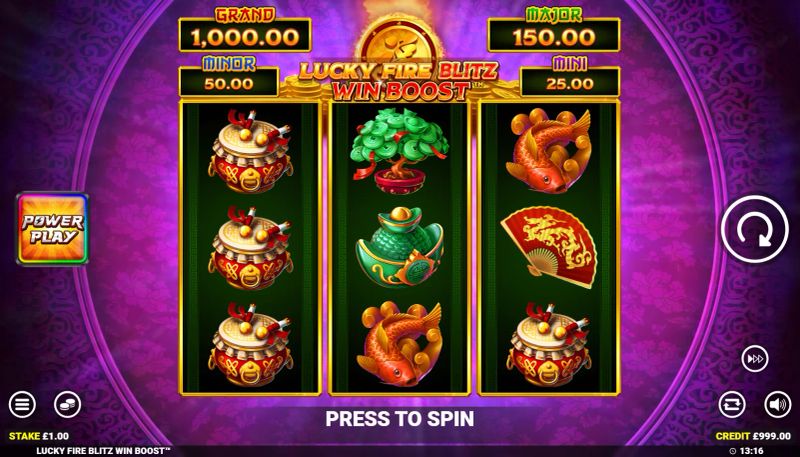 Lucky Fire Blitz Win Boost gameplay screenshot