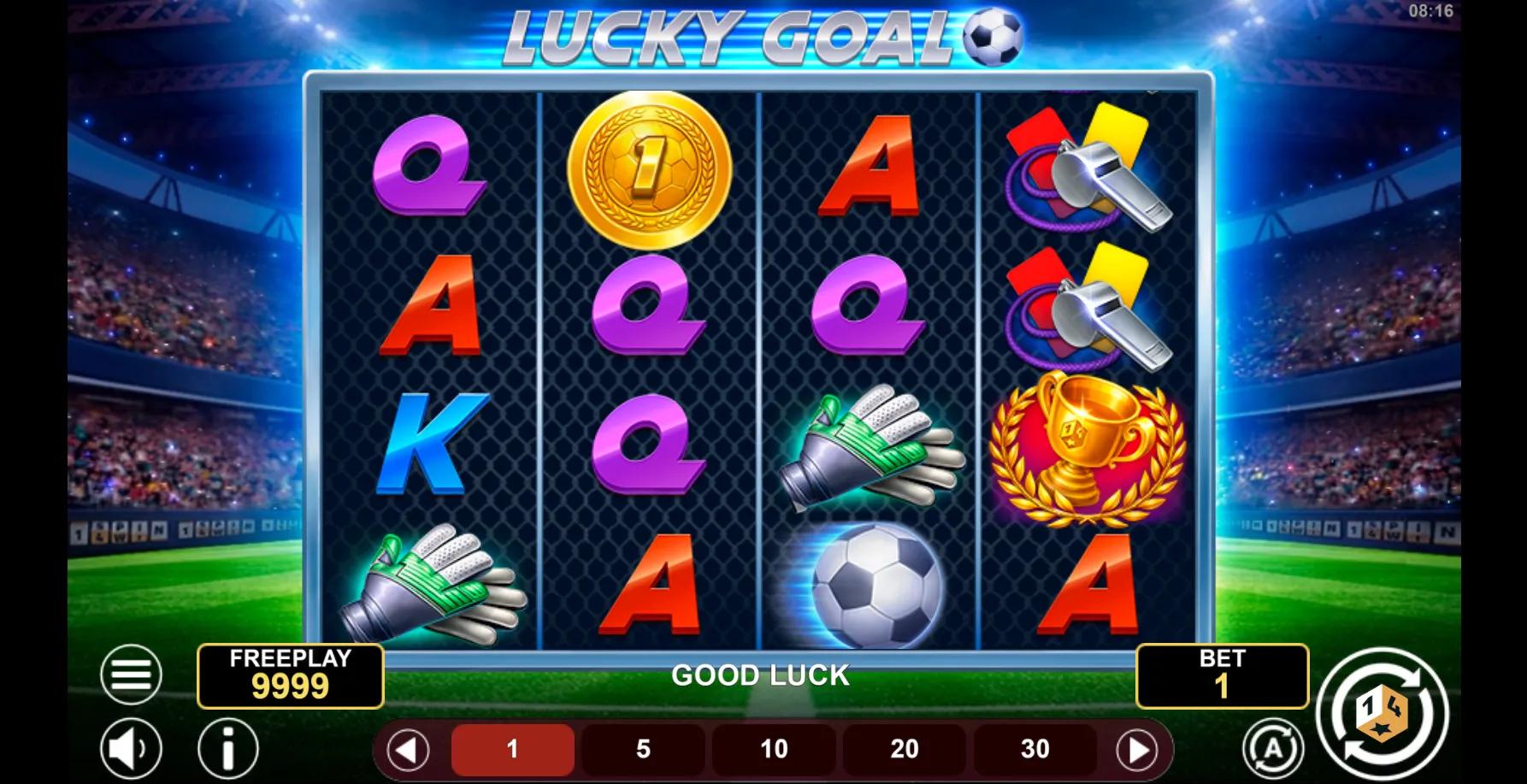 Lucky Goal slot gameplay screenshot