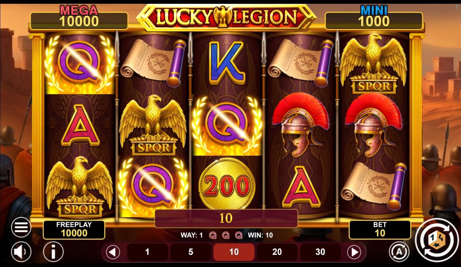 Lucky Legion Hold & Win slot gameplay screenshot