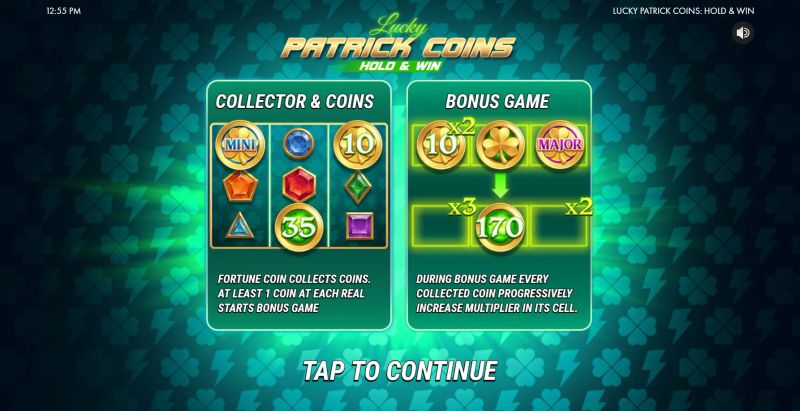 Lucky Patrick Coins: Hold & Win gameplay screenshot