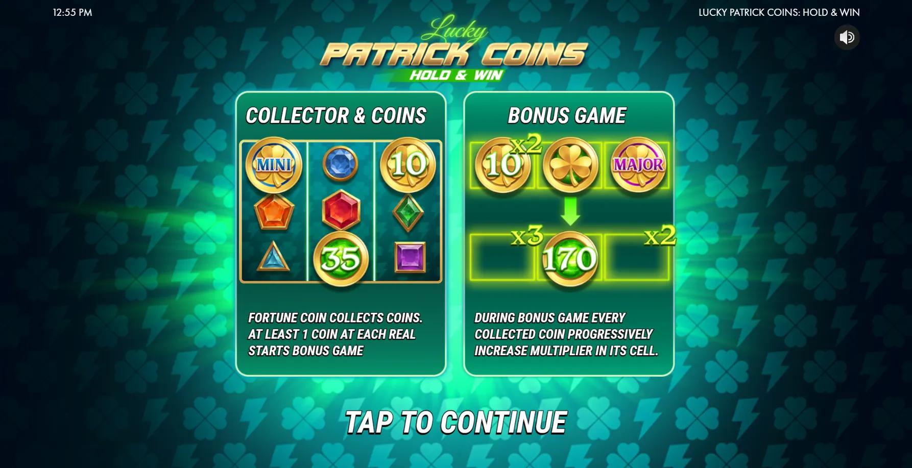 Lucky Patrick Coins: Hold & Win slot gameplay screenshot