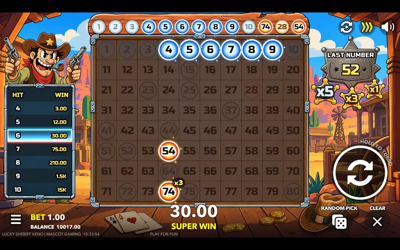 Lucky Sheriff Keno - screenshot 1