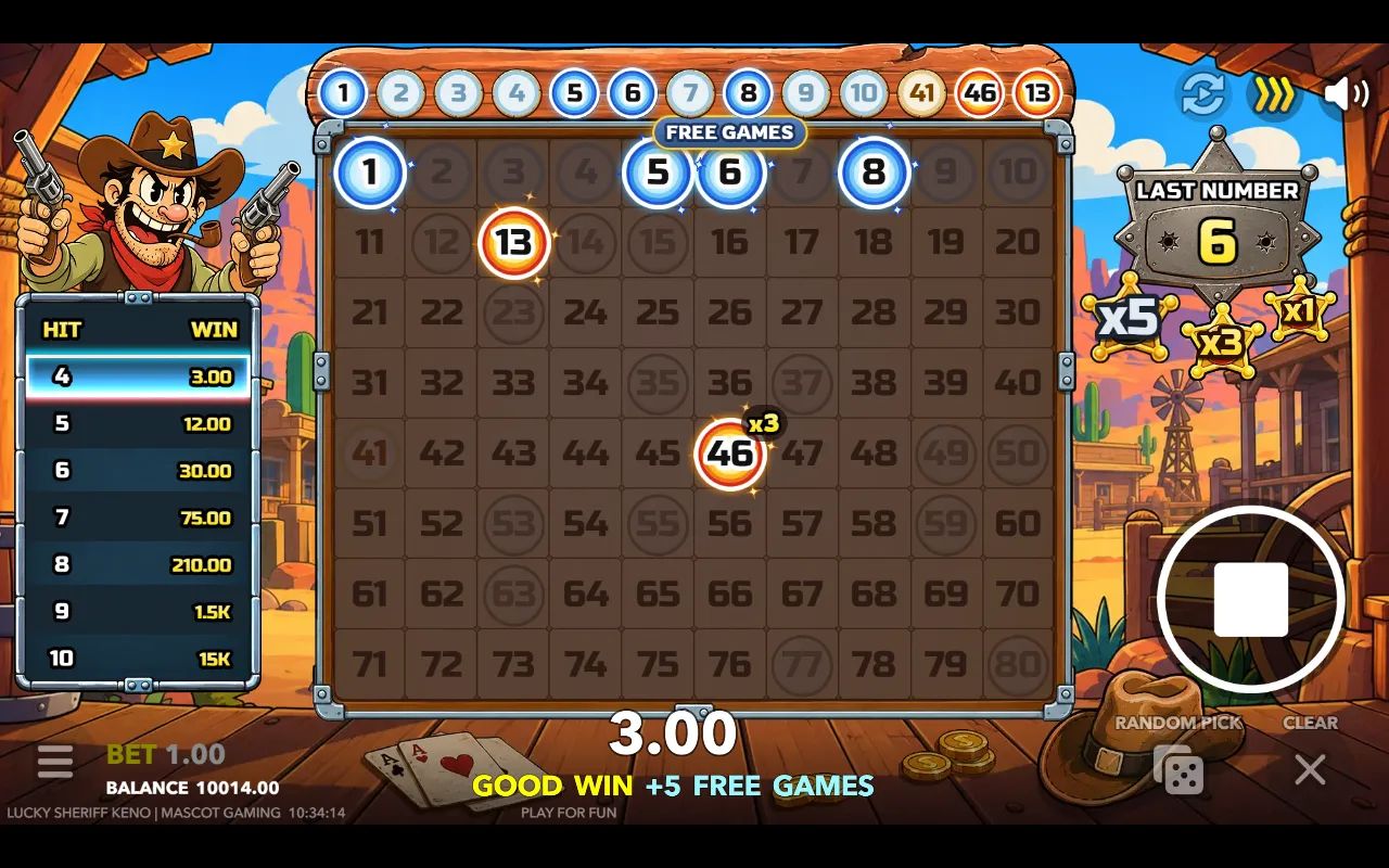 Lucky Sheriff Keno - screenshot 2