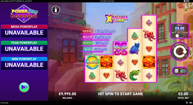 Macabra LinX PowerPlay Jackpot gameplay screenshot