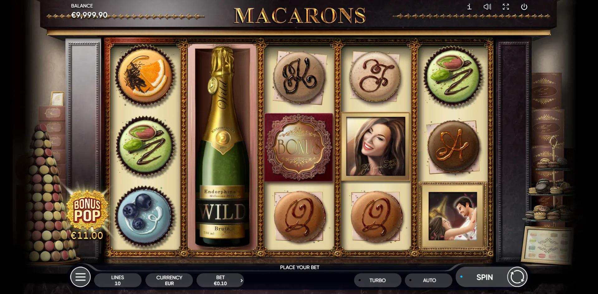 Macarons slot gameplay screenshot