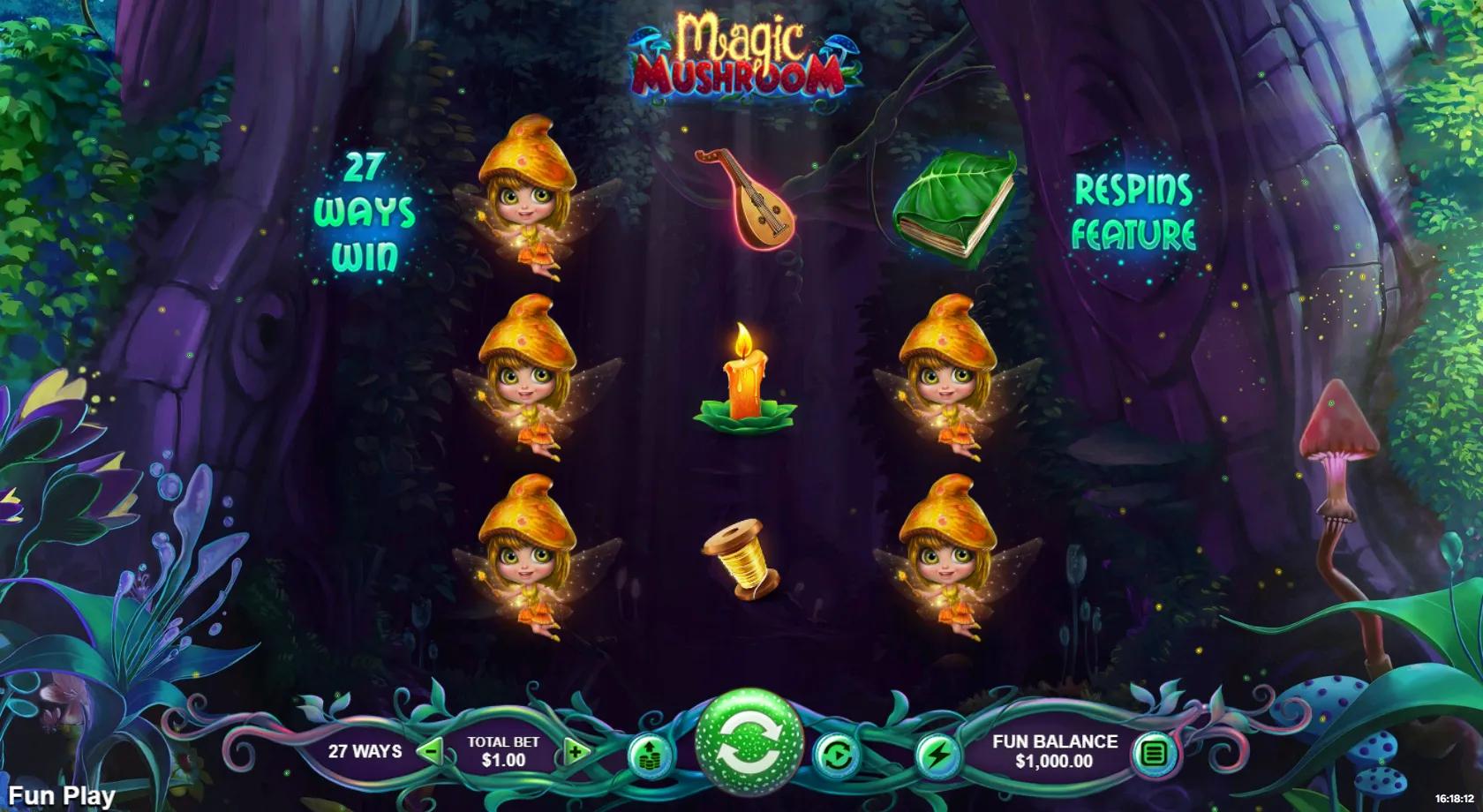 Magic Mushroom slot gameplay screenshot