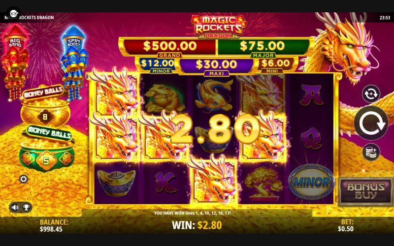 Magic Rockets Dragon gameplay screenshot