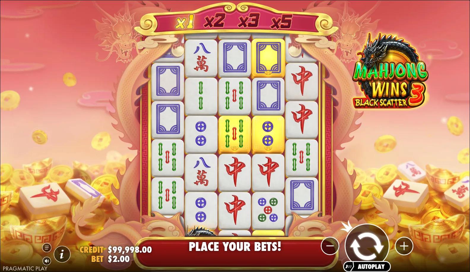 Mahjong Wins 3 Black Scatter slot gameplay screenshot