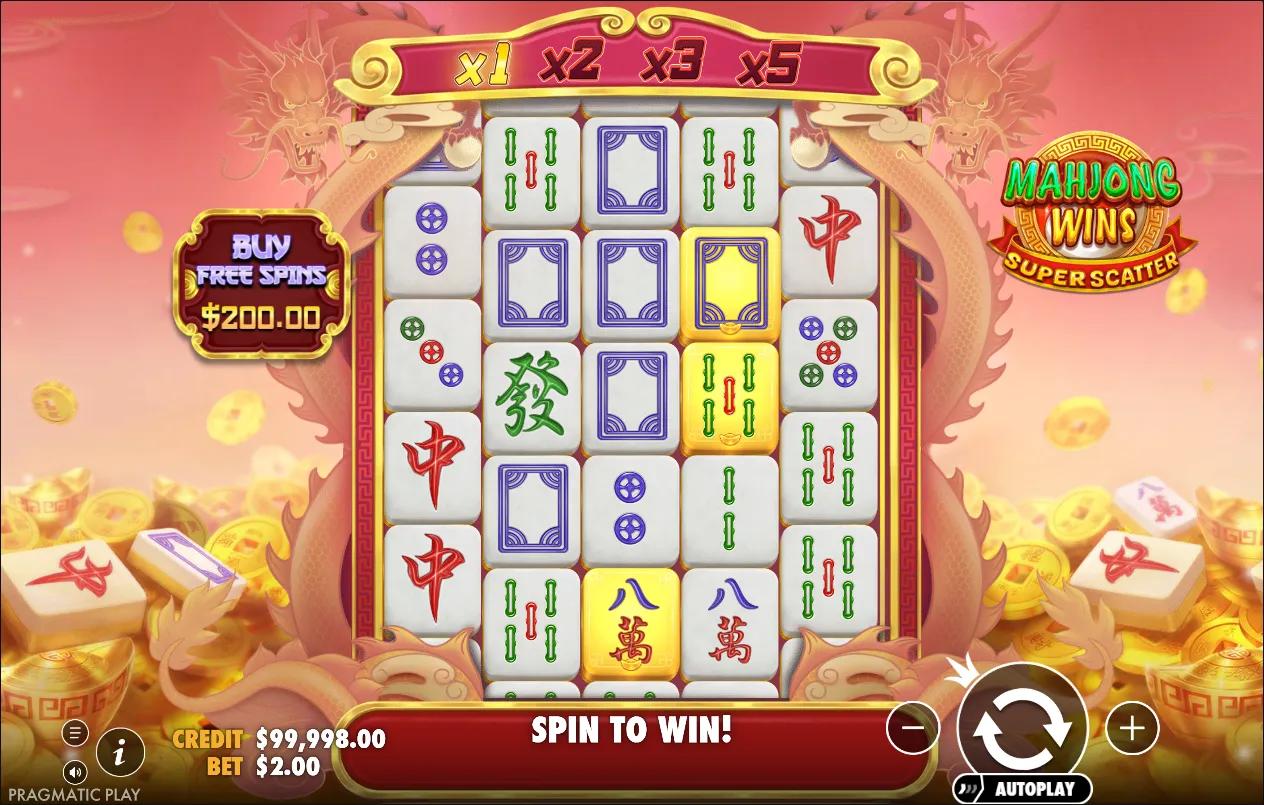 Mahjong Wins Super Scatter slot gameplay screenshot