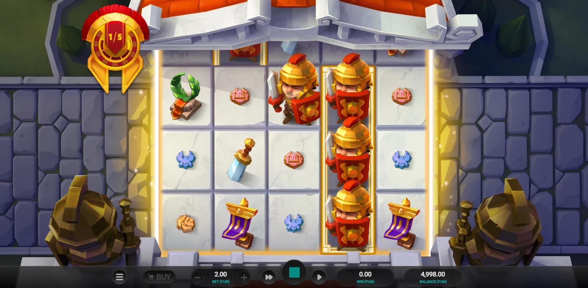 Marching Legions slot gameplay screenshot