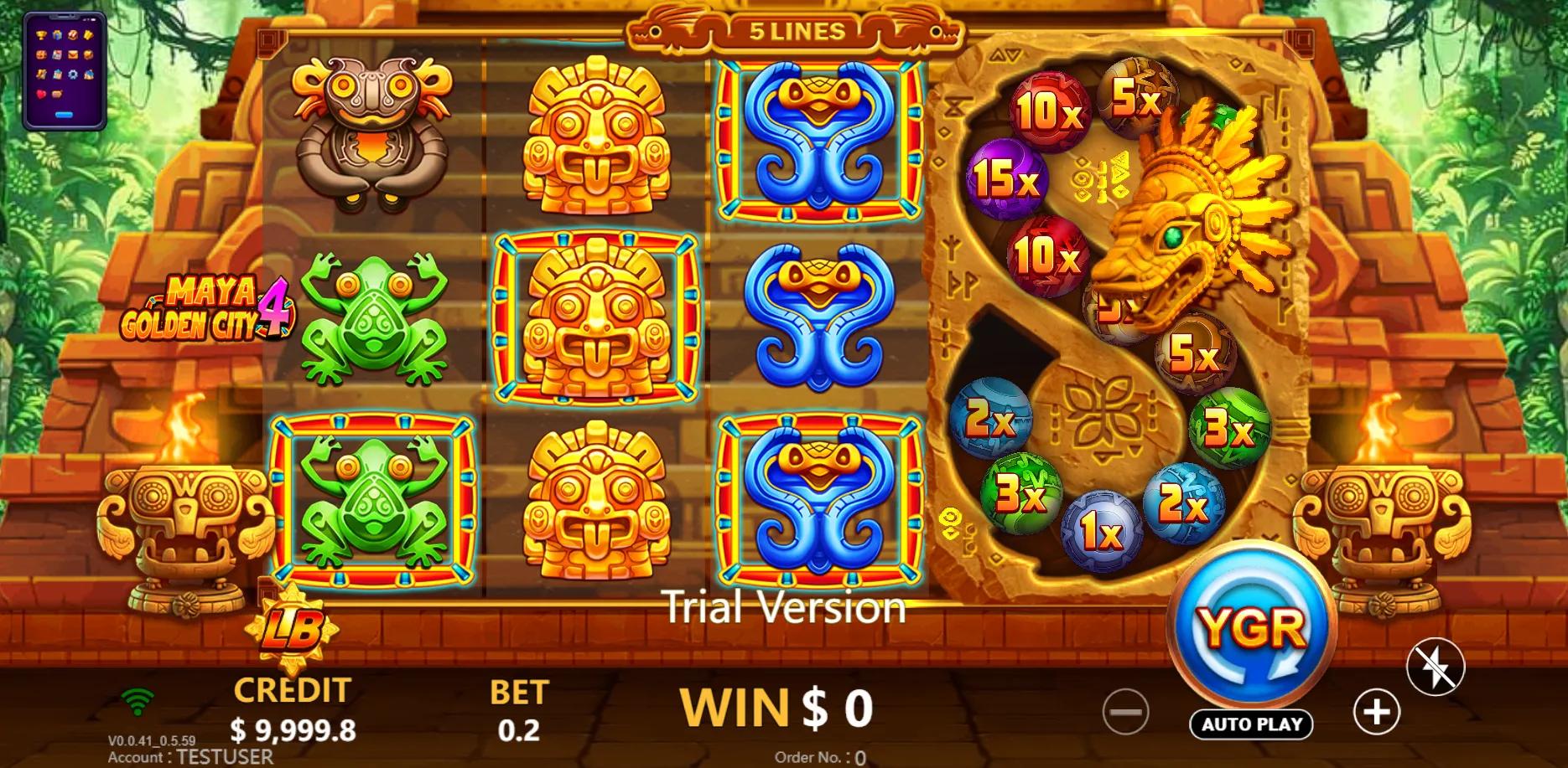 Maya Golden City 4 slot gameplay screenshot