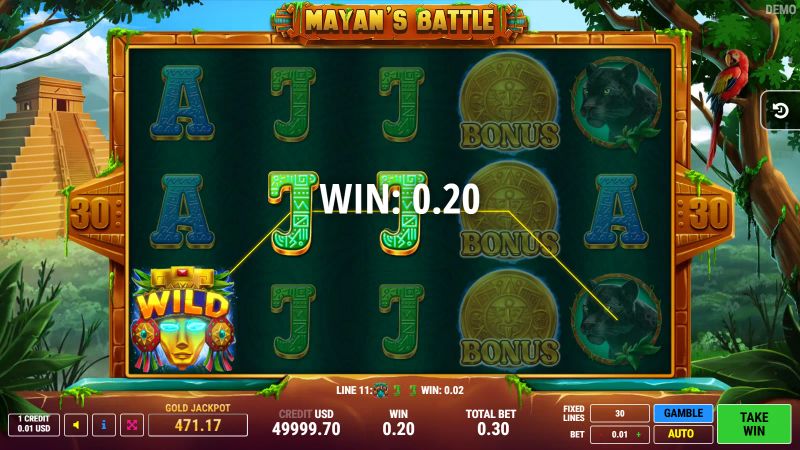 Mayan's Battle gameplay screenshot