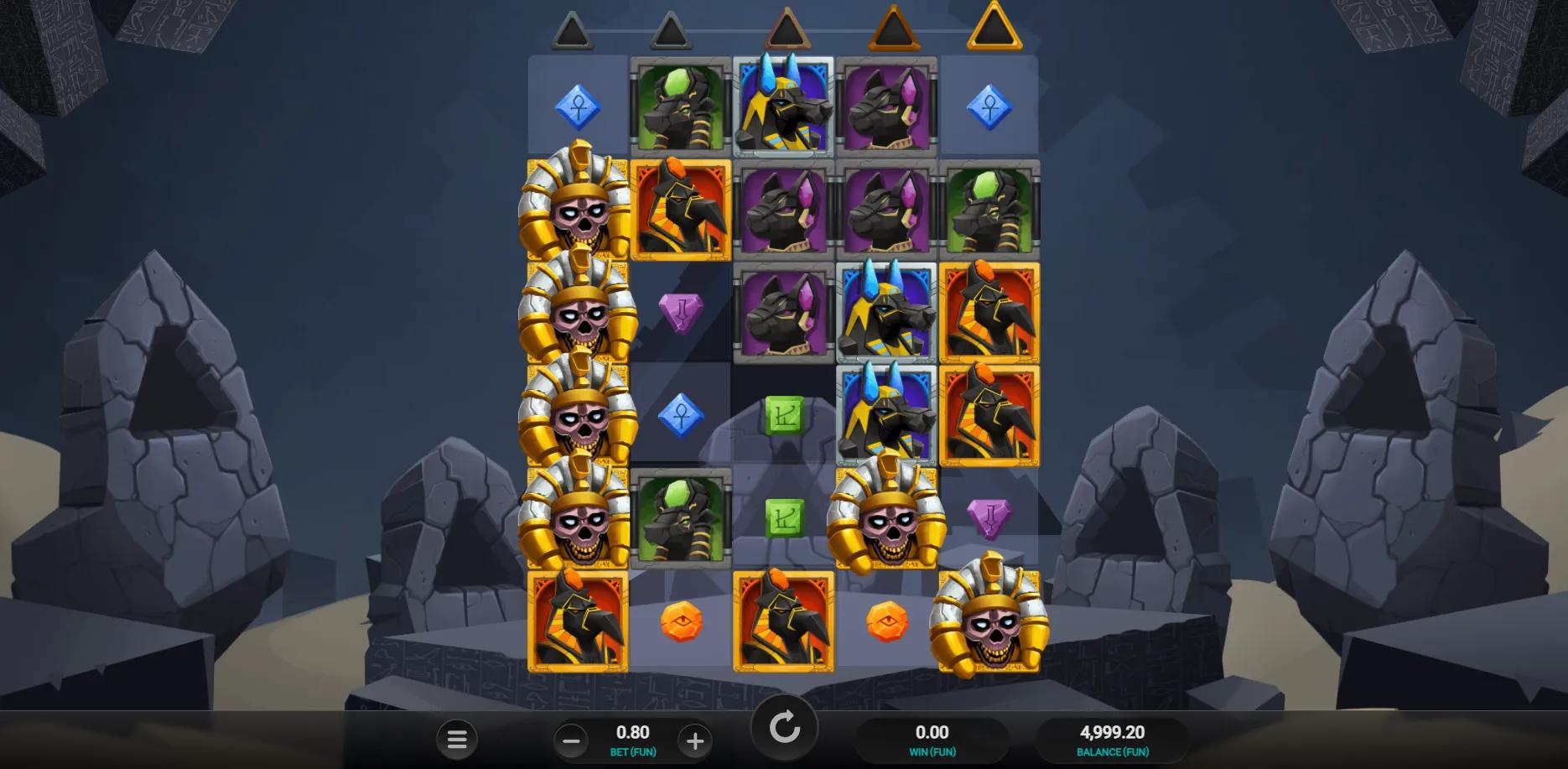 Maze of Osiris slot gameplay screenshot