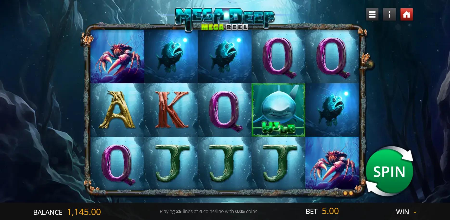 Mega Deep slot gameplay screenshot