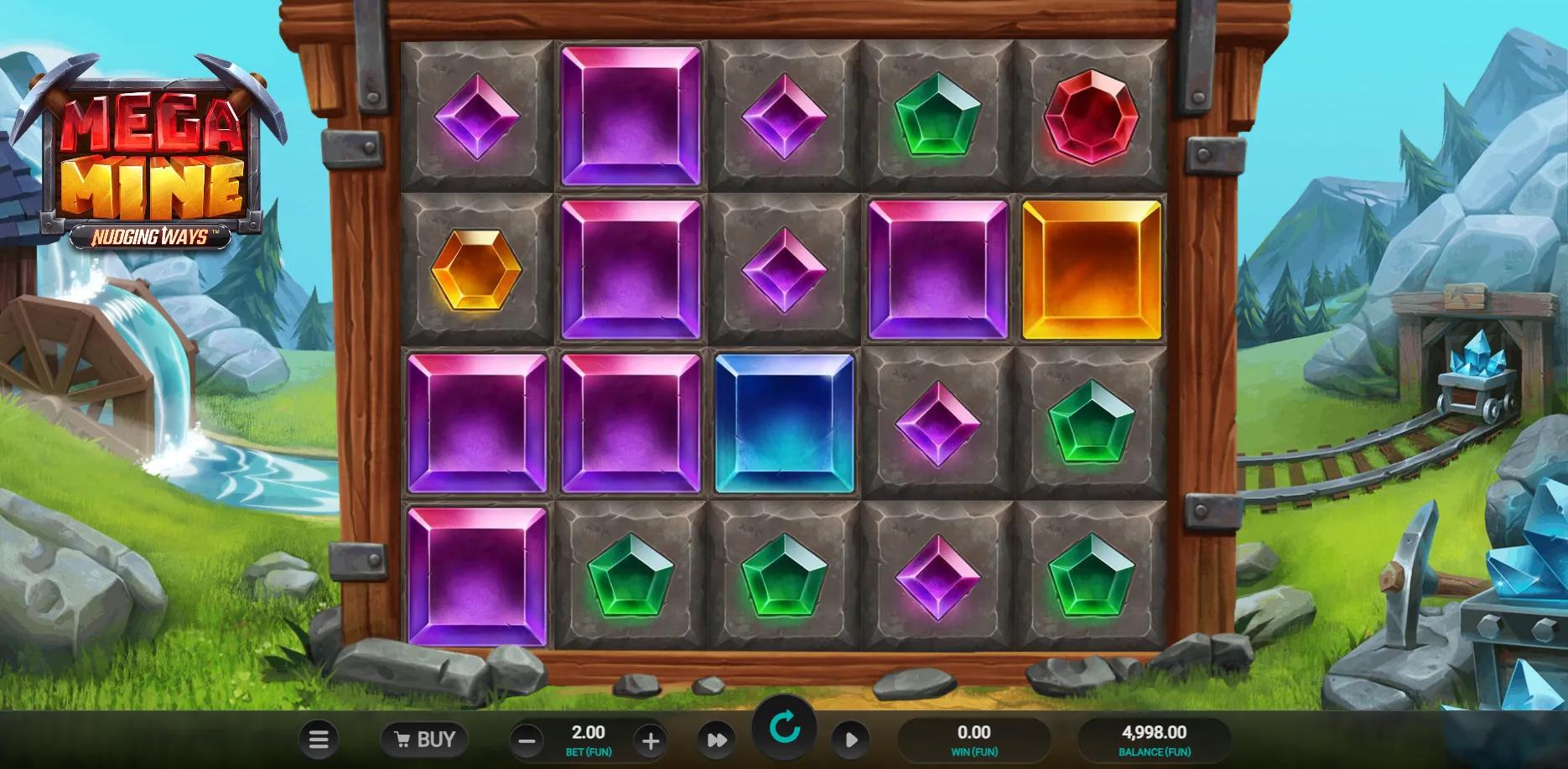 Mega Mine slot gameplay screenshot