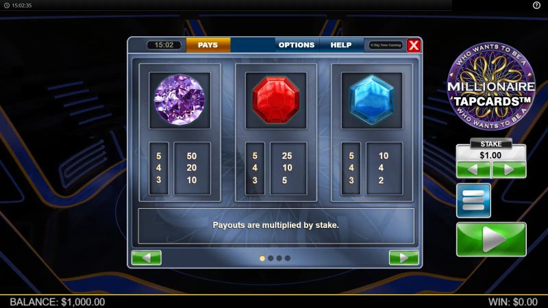 Millionaire TapCards gameplay screenshot