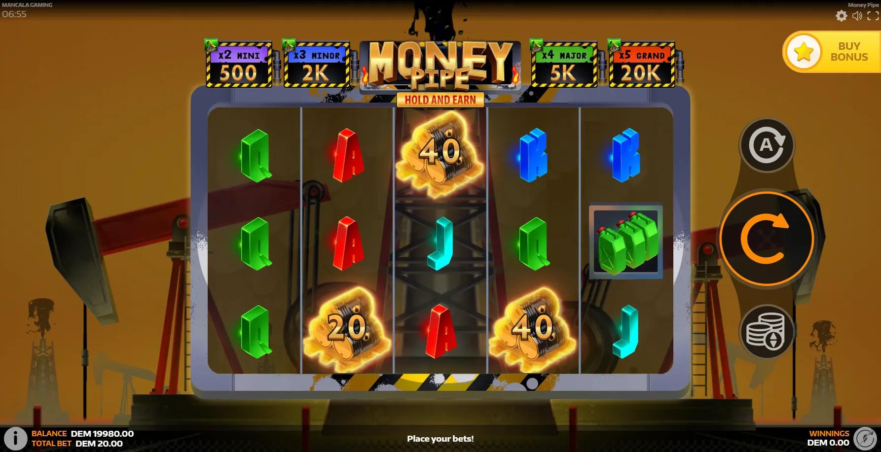Money Pipe slot gameplay screenshot