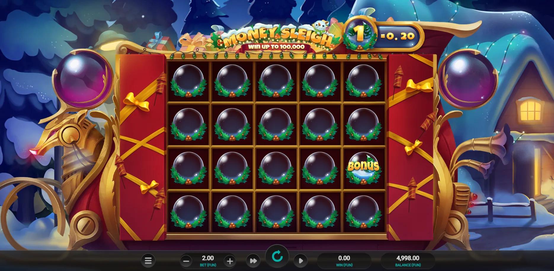 Money Sleigh slot gameplay screenshot