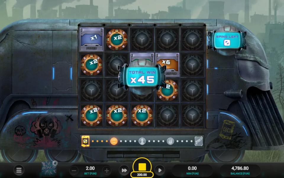 Money Train 5 bonus round ending with zero spins left on a board of low coin values