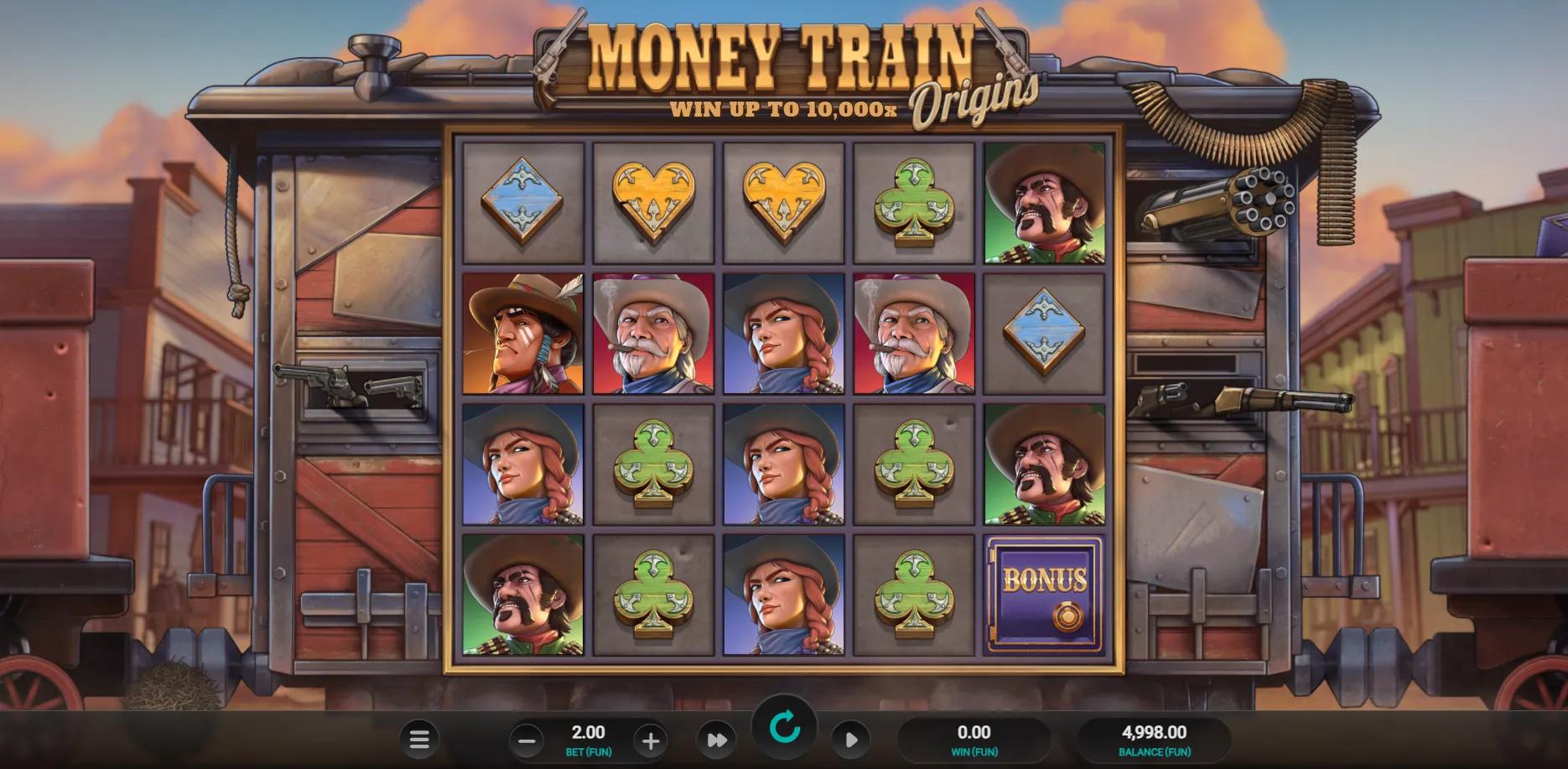 Money Train Origins Dream Drop slot gameplay screenshot