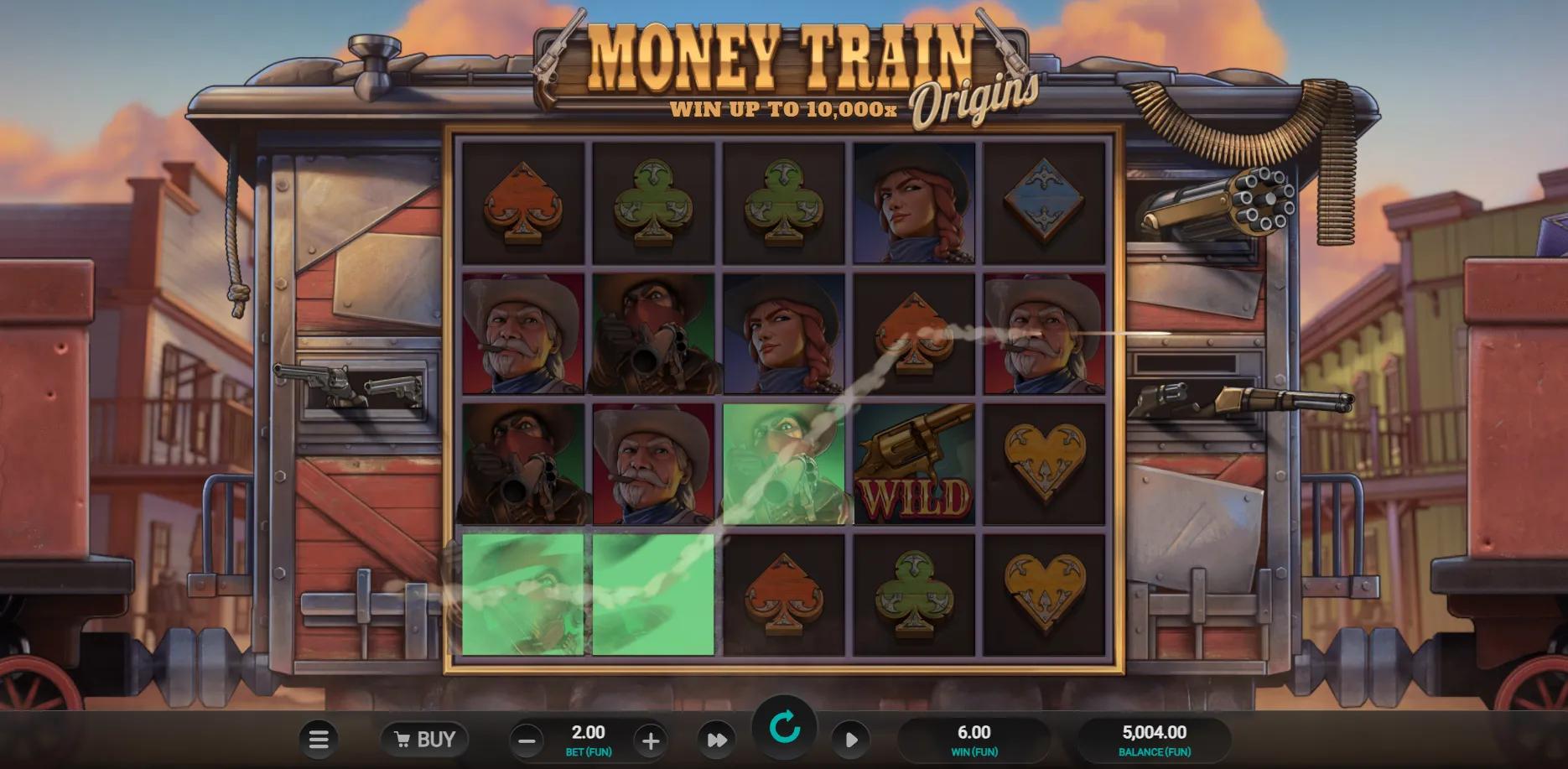 Money Train Origins slot gameplay screenshot
