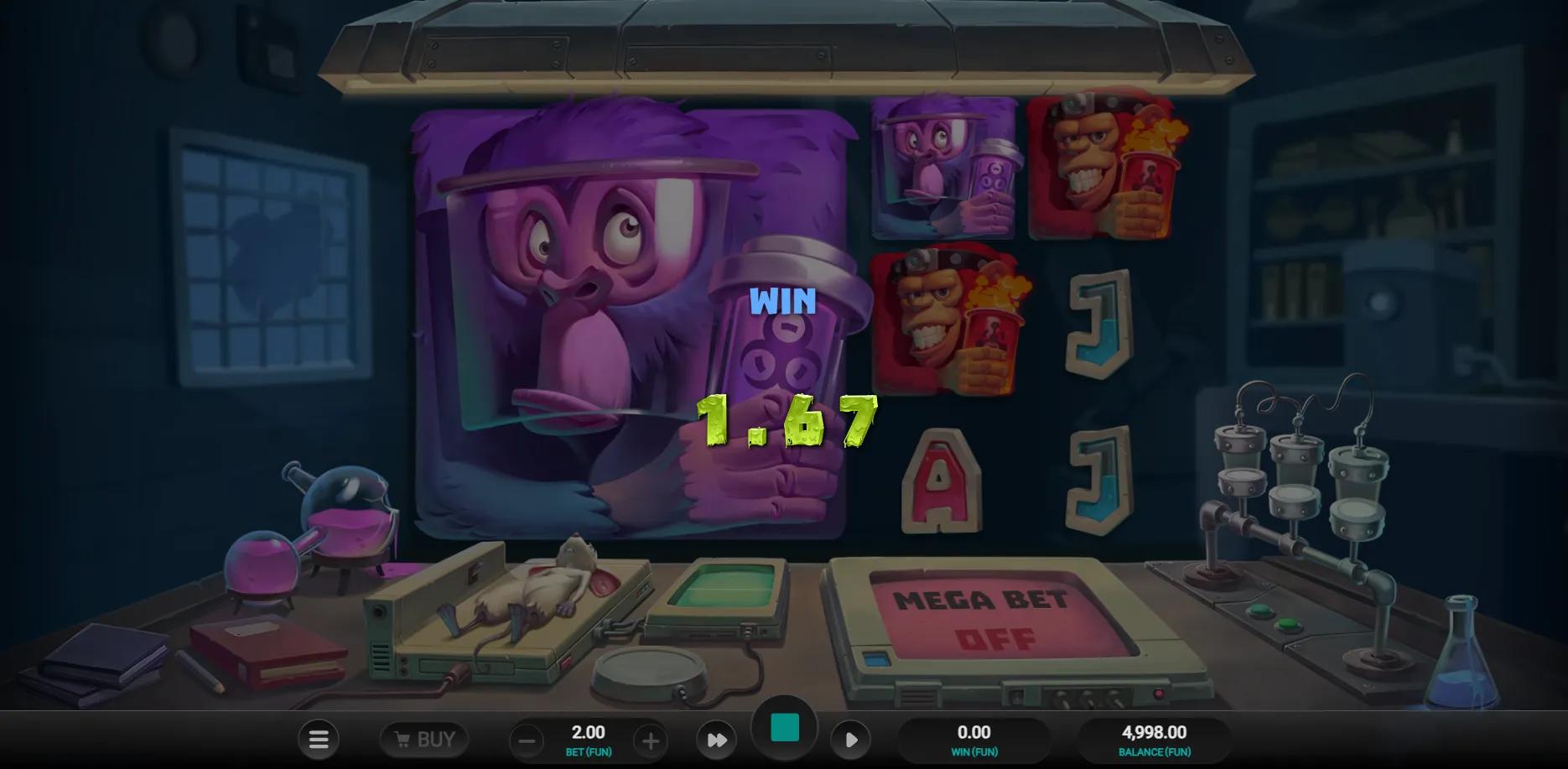 Monkeys Go Wild slot gameplay screenshot