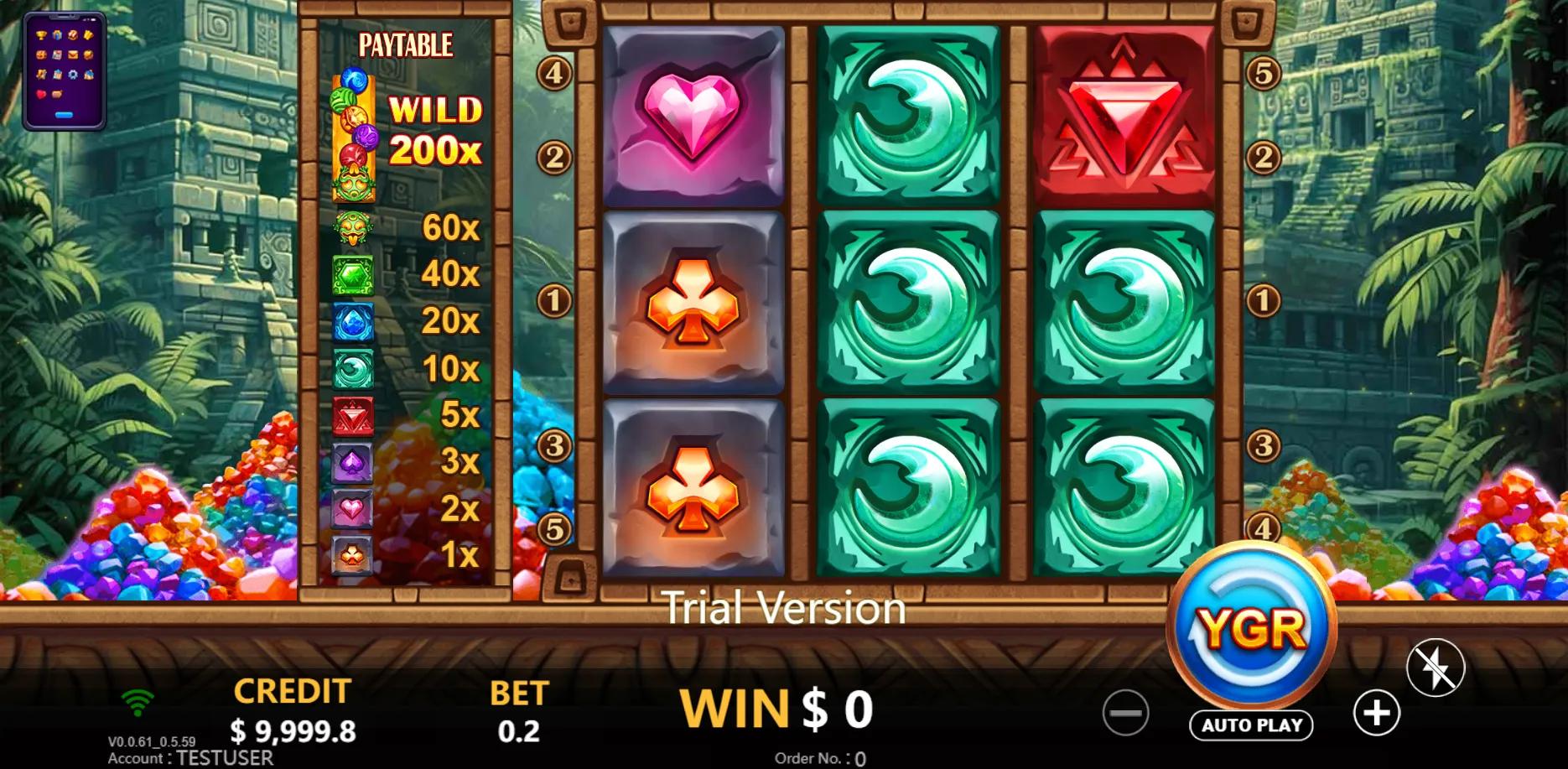 Montezuma's Treasure slot gameplay screenshot