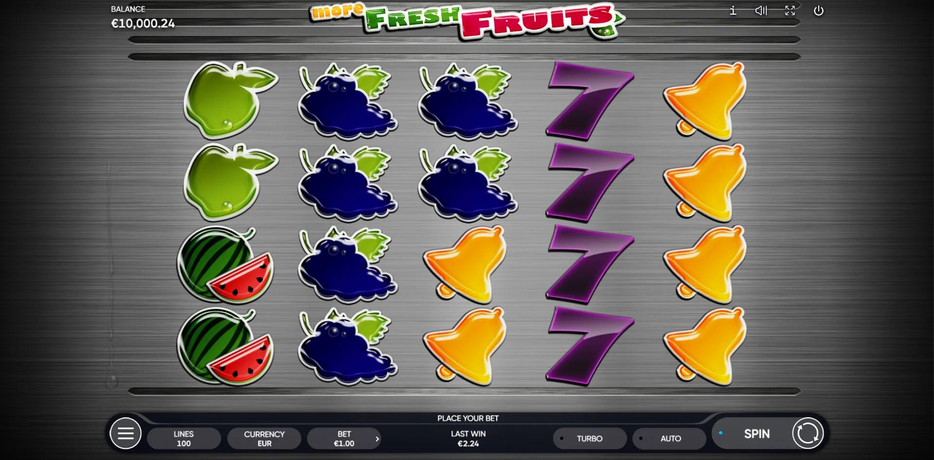 More Fresh Fruits slot gameplay screenshot