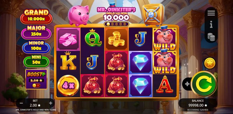 Mr. Oinkster's Hold and Win 10,000 gameplay screenshot